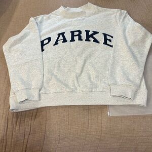 Parke varsity mock neck sweatshirt. Brand new!
